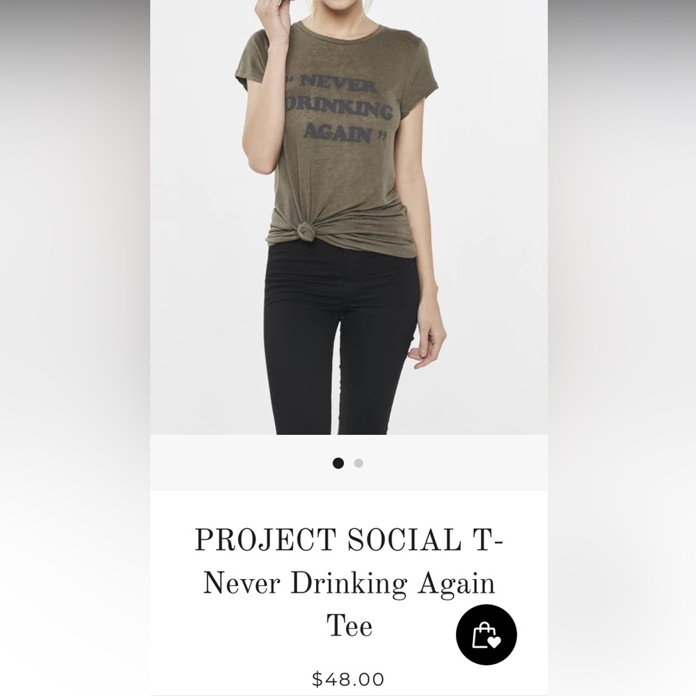 Project Social T “Never drinking again”